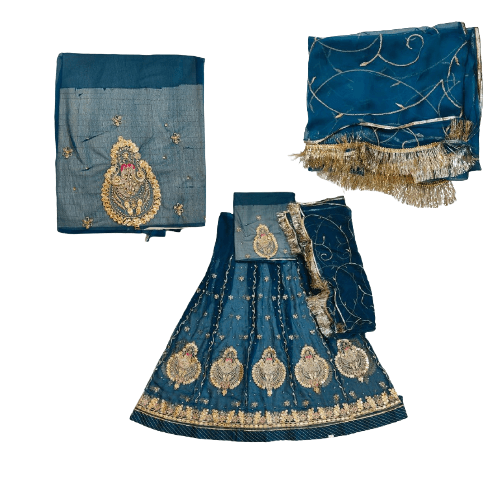 RAJASTHANI POSHAK KURTI KACHLI EMBROIDERY ODANA, ASTER MAGJI UN STITCHED